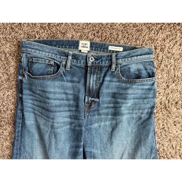 Flint and Tinder Men’s Jeans Size 34x34 Straight Fit Stretch Light Wash - Picture 2 of 7